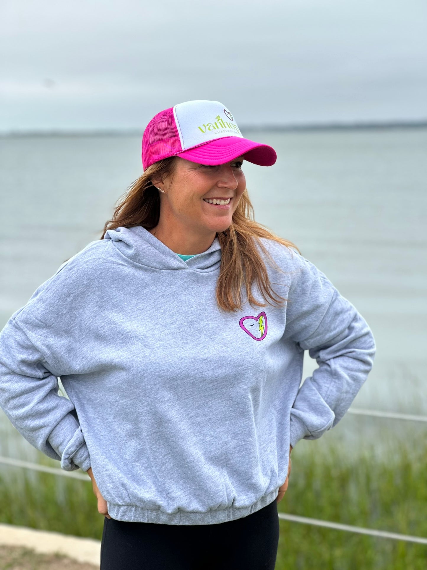 Grey cinched hoodie