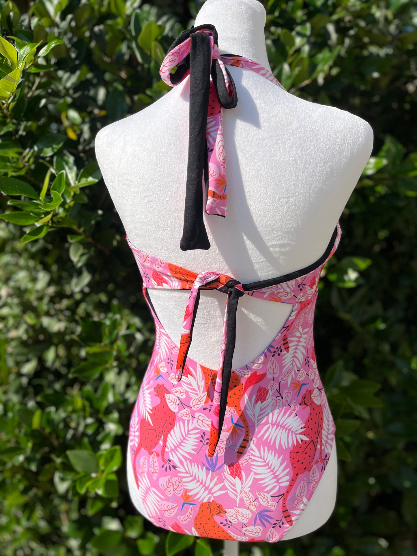 Kiki One Piece with Tiger Print/Black