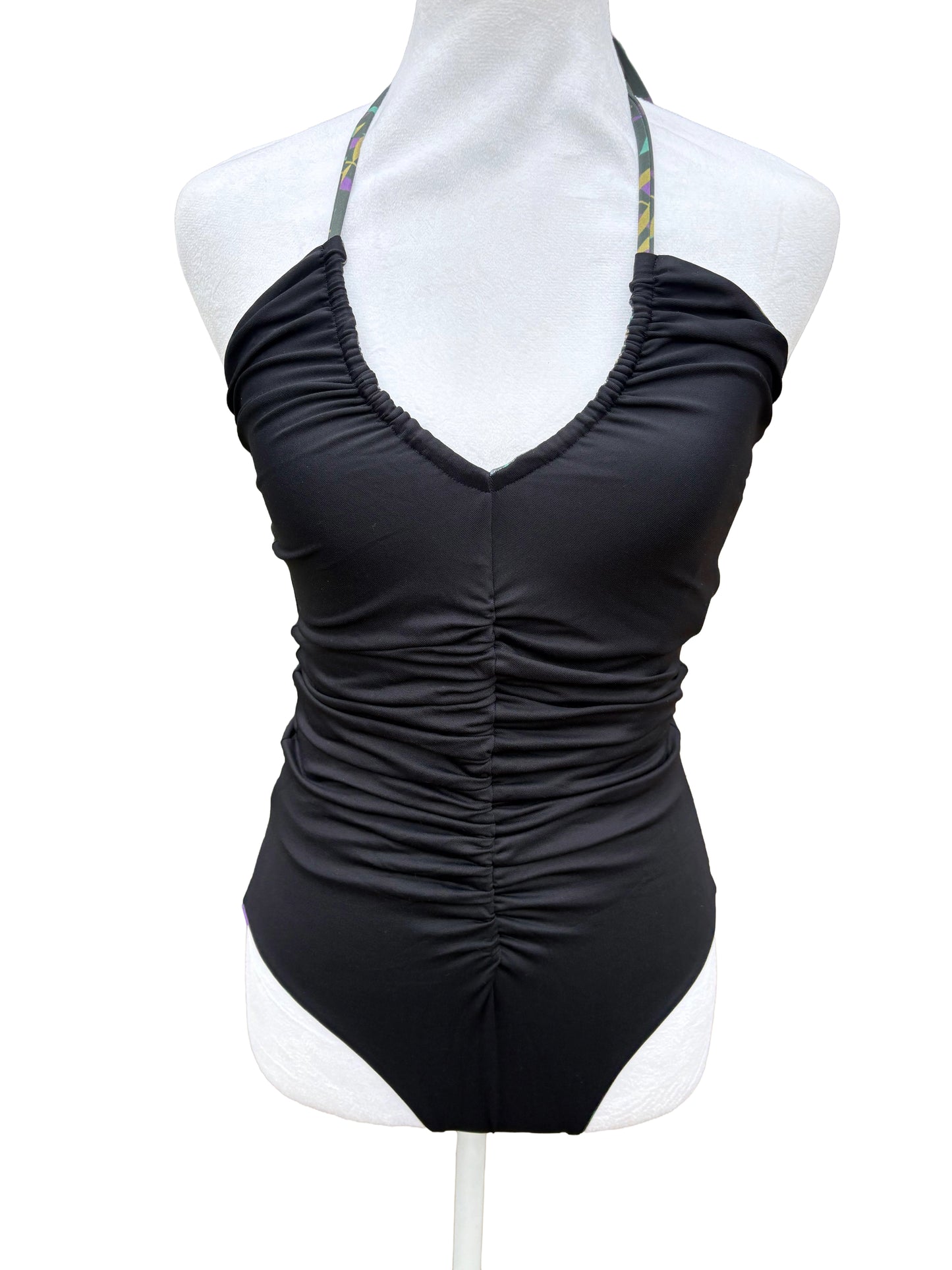 Willie Reversible One Piece // Palm Print-Black