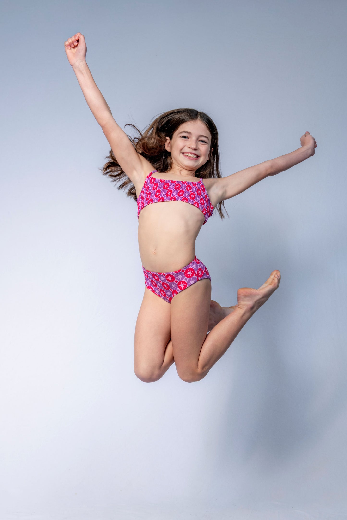 Addy Reversible Bikini set // Starburst-Candy Red