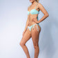 Allie Reversible Bikini Set // Wavy Teal - White