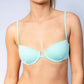 Allie Reversible Bikini Set // Wavy Teal - White