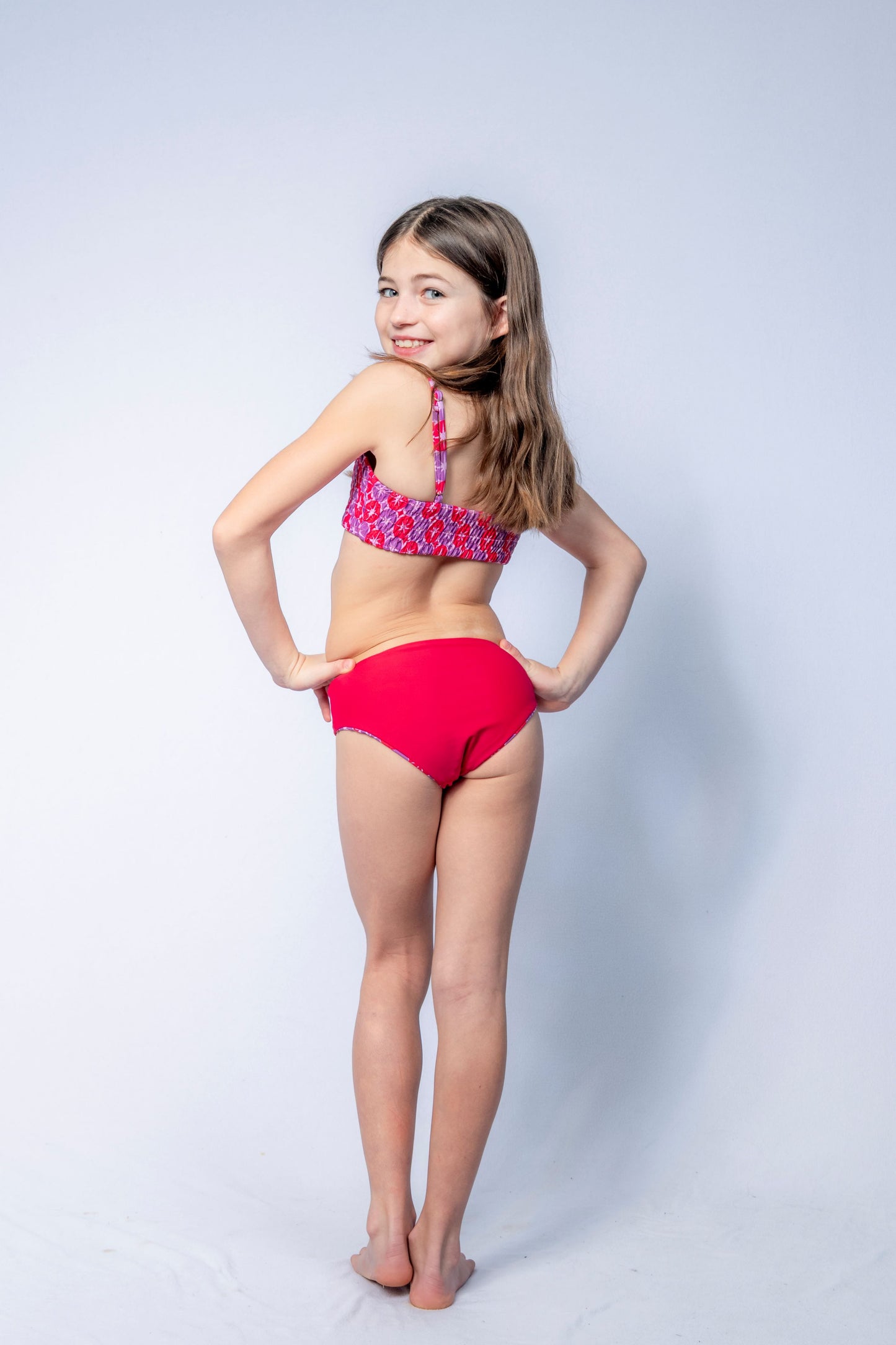 Addy Reversible Bikini set // Starburst-Candy Red