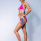 Caroline Reversible Bikini Set // Crinkle Blue - Crinkle Hot Pink