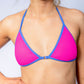 Caroline Reversible Bikini Set // Crinkle Blue - Crinkle Hot Pink