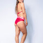 Steph Reversible Bottom // Ribbed Strawberry-Hibiscus