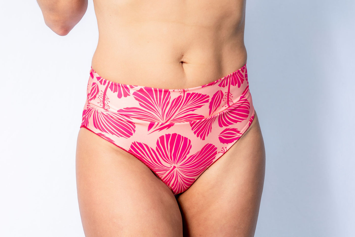 Steph Reversible Bottom // Ribbed Strawberry-Hibiscus